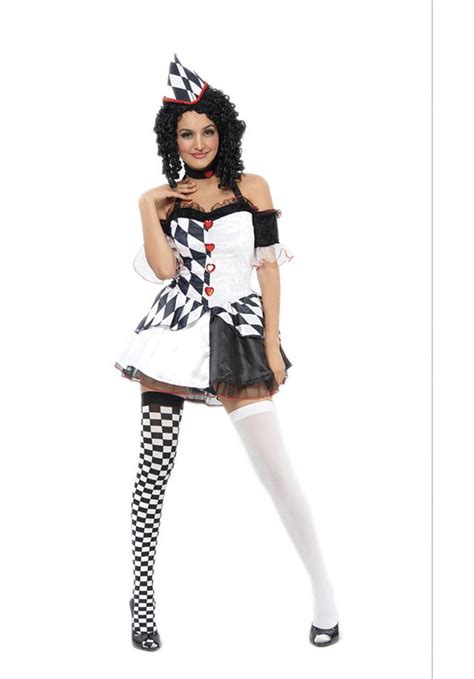 Harlequin Girl Costume Funny At Escapade™ Uk Scary Clown Costume Funny Costumes Halloween