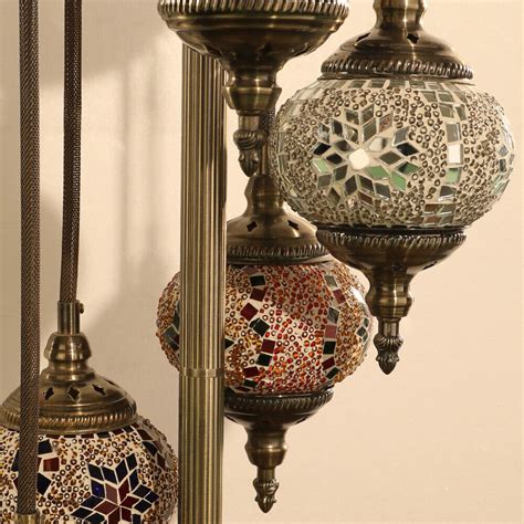 Floor Lamp Turkish Moroccan Style Mosaic Multicolour Light 9 Large
