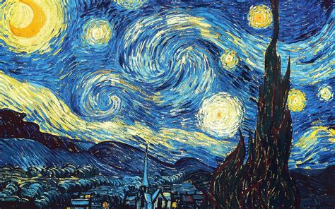 The dark spires in the foreground are cypress trees, plants most often associated with cemeteries and death. Starry Night Wallpaper (64+ pictures)