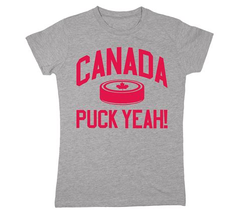 Canada Puck Yeah Funny Canadian Pride Eh Ice Hockey Sports Cool