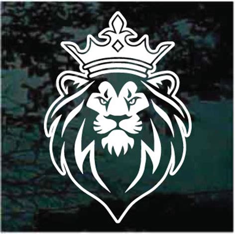 Lion Crown King Window Decal Sticker For Cars And Trucks Made In Usa