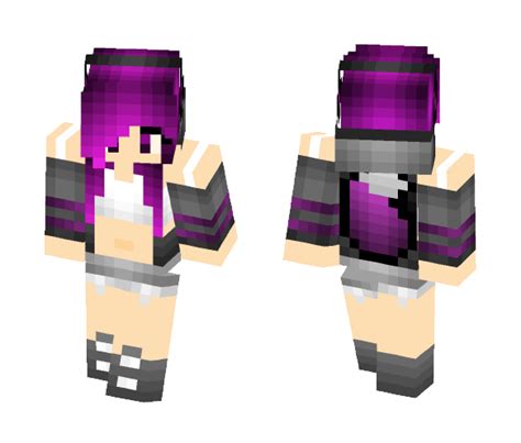Download Cute Neko Purple Teen Girl Minecraft Skin For Free