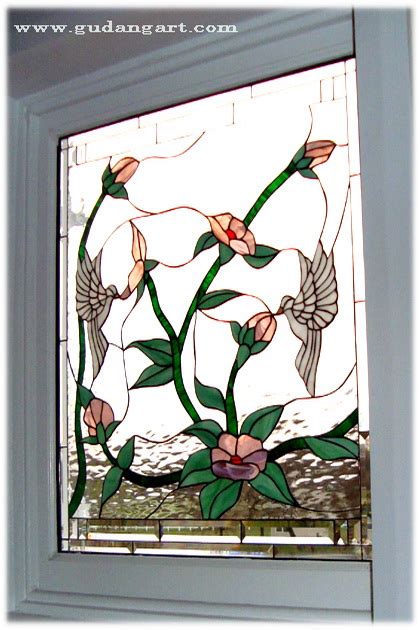 Stained Glass Flowers Stained Glass Windows Desain Kaca Patri