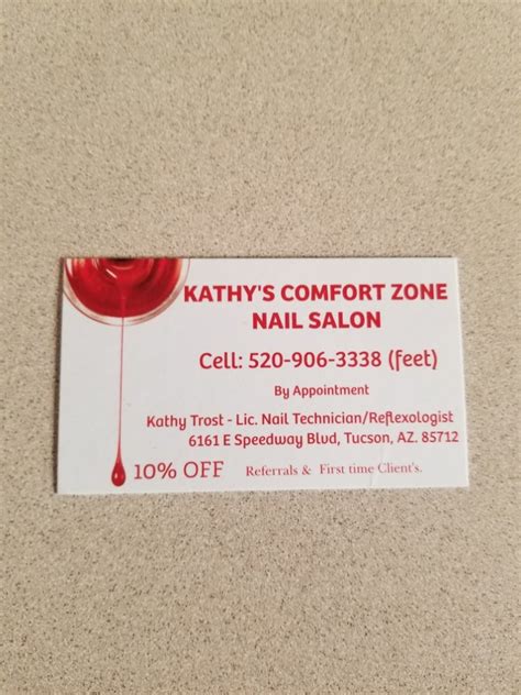 Kathys Comfort Zone Nail Salon 6161 E Speedway Blvd Tucson Arizona