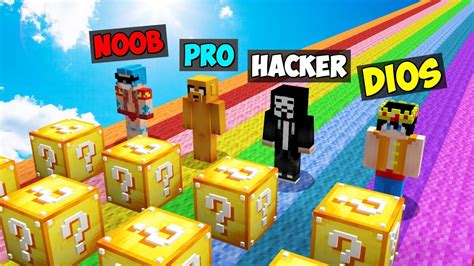Minecraft Noob Vs Pro Vs Hacker Vs Dios DesafÍo Épico De Lucky