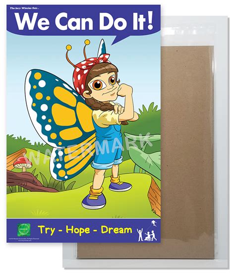 Kids Encouragement Poster We Can Do It 2 Supportive Uplifting