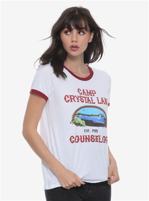 Friday The 13th Camp Crystal Lake Counselor Girls Ringer T Shirt Camp Crystal Lake Shirt