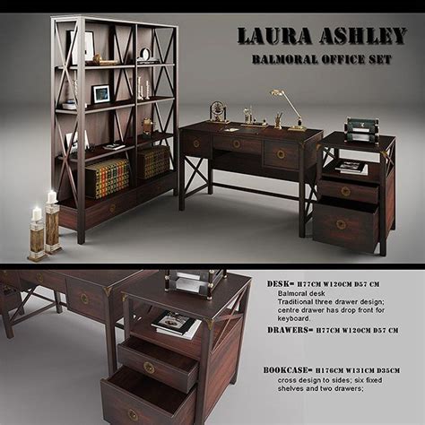 Laura Ashley Balmoral Office 3dmodel Office Set Drawer Design