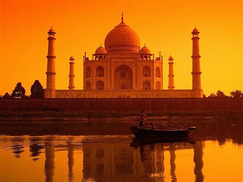 Taj Mahal At Sunset Wonders Sunset India Tajmahal Hd Wallpaper