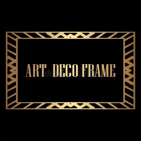 Art Deco Frame Stock Illustration Illustration Of Pattern 123568587