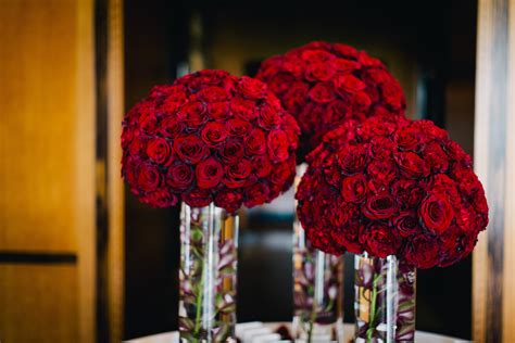 Elegant Red Rose Centerpiece