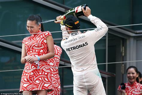 F1s Lewis Hamilton Under Fire For Spraying Hostess At Chinese Grand Prix With Champagne Daily
