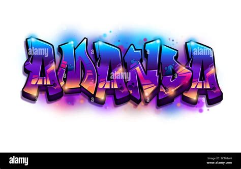 Amanda Name Text Graffiti Word Design Stock Photo Alamy
