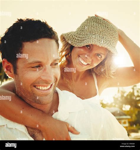 A Couple Relaxing Beach Travel Concept Stock Photo Alamy