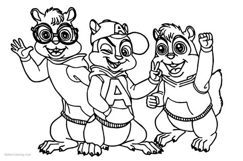 Alvin Chipmunks Coloring Coloring Pages