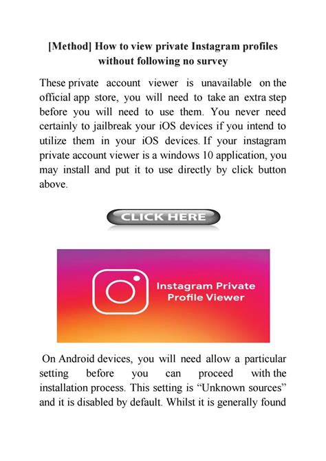 Method How To View Private Instagram Profiles Without Following No