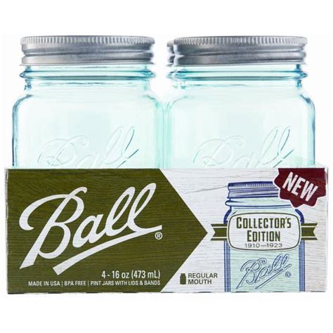 Ball 4 Pack Elite Regular Mouth Aqua Vintage Pint 16 Oz Mason Jars Blain S Farm And Fleet