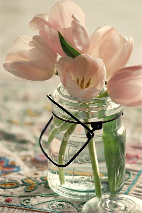 Tulips In A Mason Jar The Perfect Simple Centerpiece Wedding Flowers