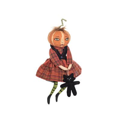 Gathered Traditions Penelope Pumpkin Head Girl Art Doll Wayfair