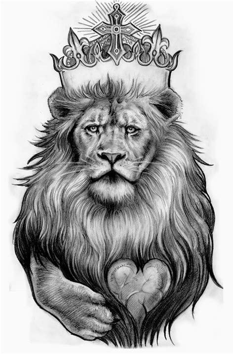 Lion With Crown Drawing At Explore Collection Of