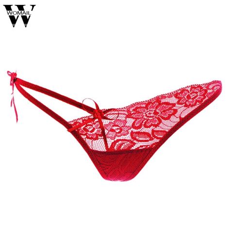 Amazing 2017 Womens Sexy Lace V String T Back Panties Thongs G String