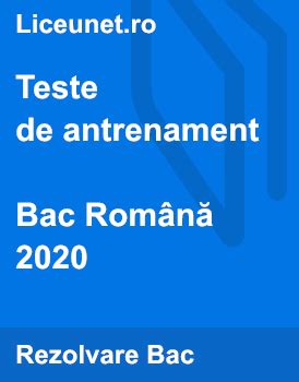 Proba de mate, bac iunie 2020 Teste de antrenament | Bac Romana 2020 | Testul 14