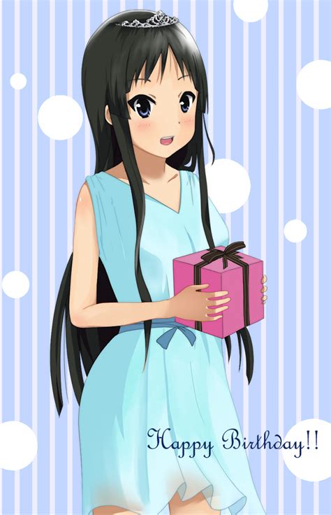 Safebooru 1girl Akiyama Mio Black Eyes Blush Dress T Hime Cut K On Long Hair Looking At