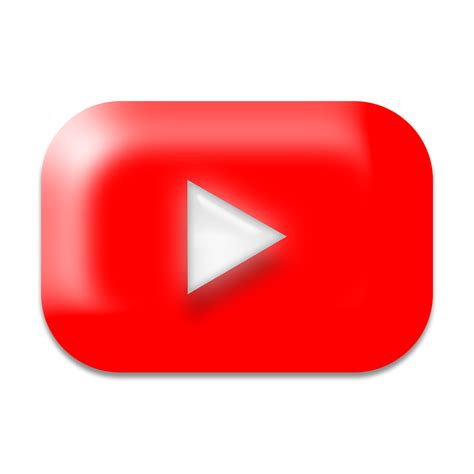 3d Youtube Logo In Red And White Color 34730737 Png