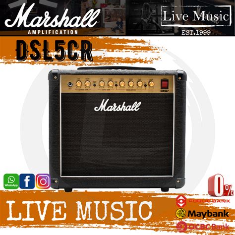Marshall Dsl5cr 5 Watt 1x10 Inch Tube Guitar Combo Amplifier Dsl5c