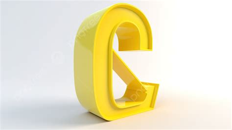 Yellow Alphabet In 3d Render On White Background Alphabet Letters