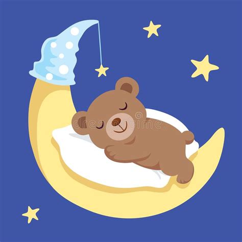Teddy Bear Sleeping Moon Stock Illustrations 453 Teddy Bear Sleeping
