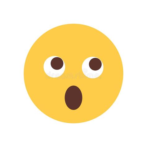 Shocked Emoji Icon In Filled Thin Line Outline And Stroke Style