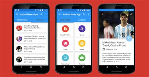 Created to showcase new trends in android development with strong focus on material design. 10 Best Android News App Templates - Medianic