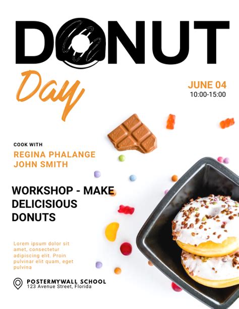 Donut Day Flyer Template Postermywall