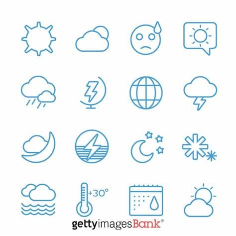 화면 끝에서 마우스 스와이핑으로 다중 스크린 사용. 웹디자이너에게 인기있는 기상, 날씨 아이콘 (파란 하늘, 구름 ...