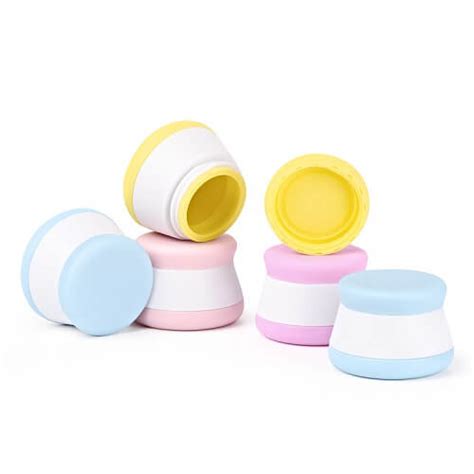 Silicone Travel Cosmetic Containers With Lid Food Grade Safe