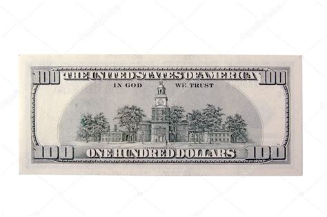 American 100 Dollar Bill Back