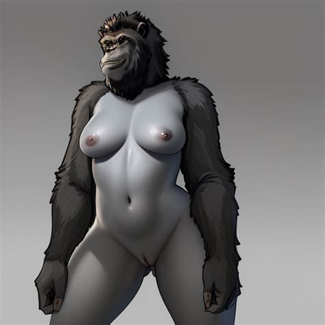 Rule 34 Ai Generated Anthro Ape Breasts Carnivalecloudmuncher Cleft Of Venus Dezgo Ai Female