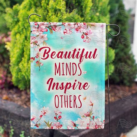 America Forever Beautiful Minds Inspire Others Double Sided Garden Fla