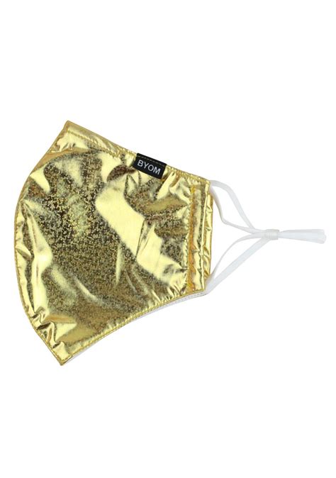 Glitter Face Mask Glitter Filter Mask In Gold Bows N