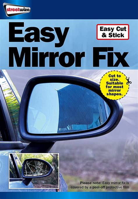 Streetwize Easy Fix Mirror Repair Kit 10 X 7 Inch Cut To Size