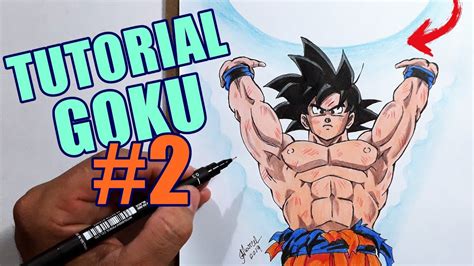Como Colorir Goku Com Genki Dama Cómo Dibujar A Goku Youtube