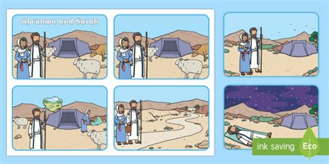 Abraham And Sarah Bible Story Sequencing Cards
