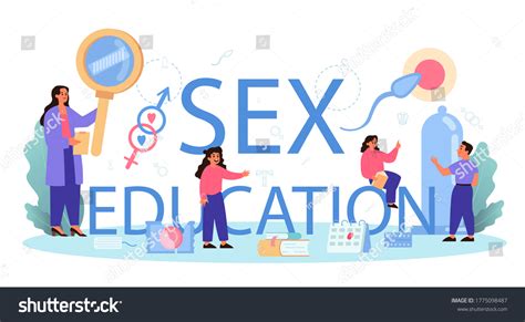Sexual Education Typographic Header Sexual Health Stock Vector Royalty