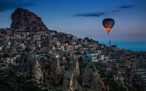 Middle Of The Night Sky Hot Air Balloon 2015 Bing Theme