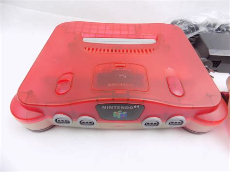 Like New Nintendo 64 Clear White Watermelon Red Console Controller