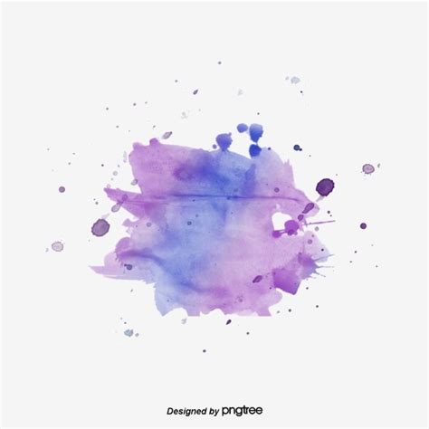 Purple Watercolor Splash Element Spatter Watercolor PNG Transparent