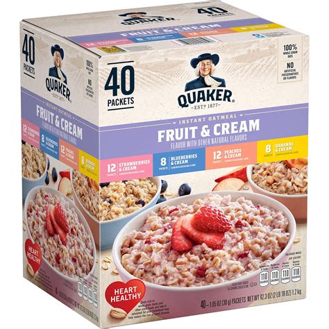 Quaker Instant Oatmeal Variety Pack Breakfast Cereal 48 Count