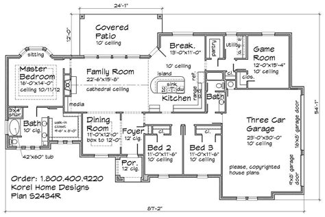 Last but not least, the third house plan without a formal dining room is this craftsman house. House Plans by Korel Home Designs | House plans, Interior ...