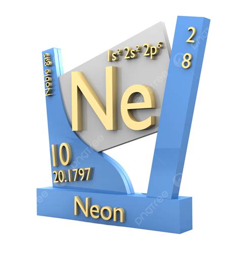 Versão Atualizada Do Elemento Neon Na Tabela Periódica Exibida Em Png
